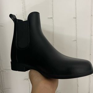 Faux Leather Rain Ankle Boots Size 6